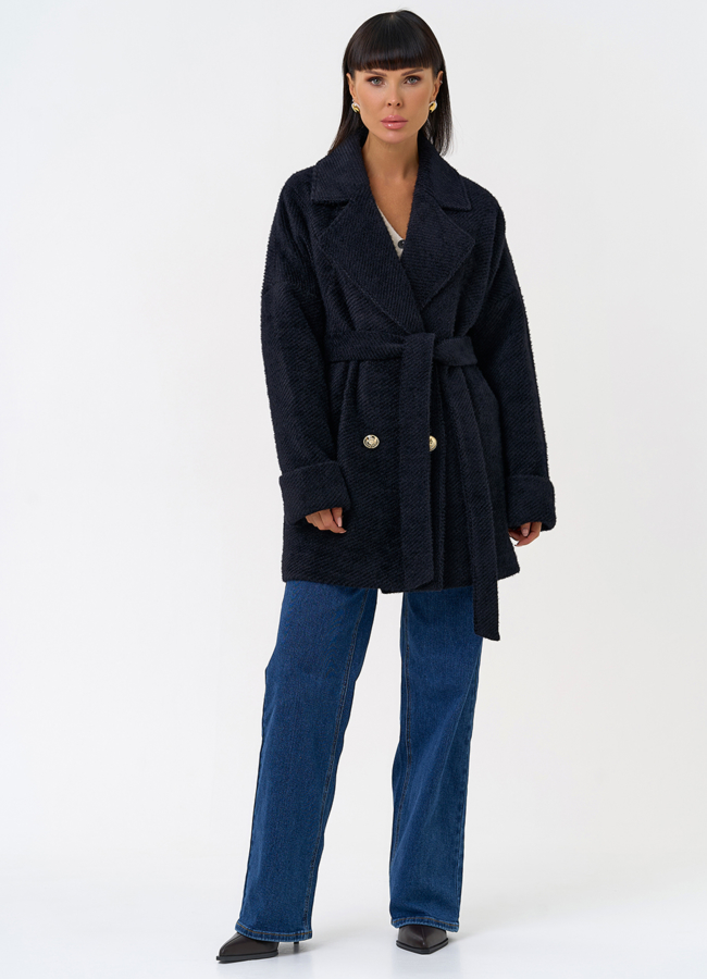 Женское полупальто с английским воротником модель № 31484 универмаг малина