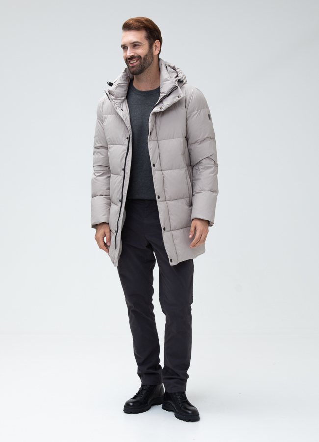 Мужской пуховик с капюшоном  модель № 27997 в рассрочку