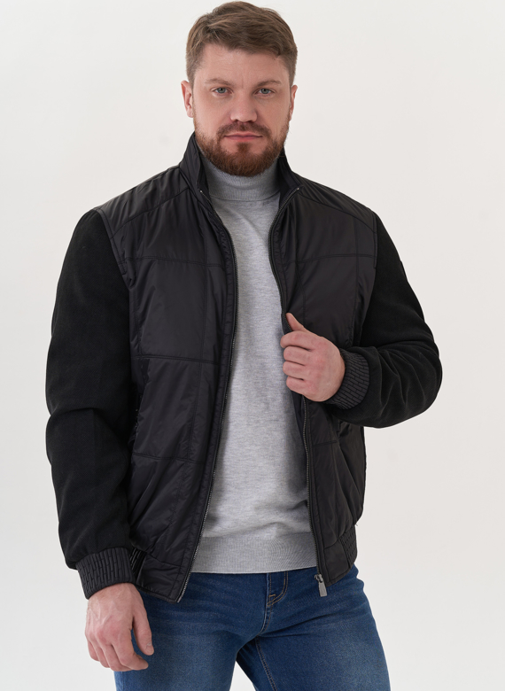 Мужская куртка "бомбер" черного цвета