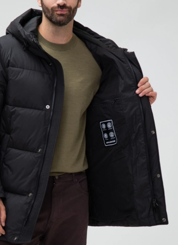 Мужской пуховик с капюшоном 