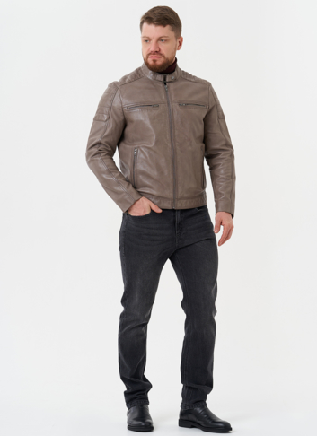 Кожаная "мото" куртка