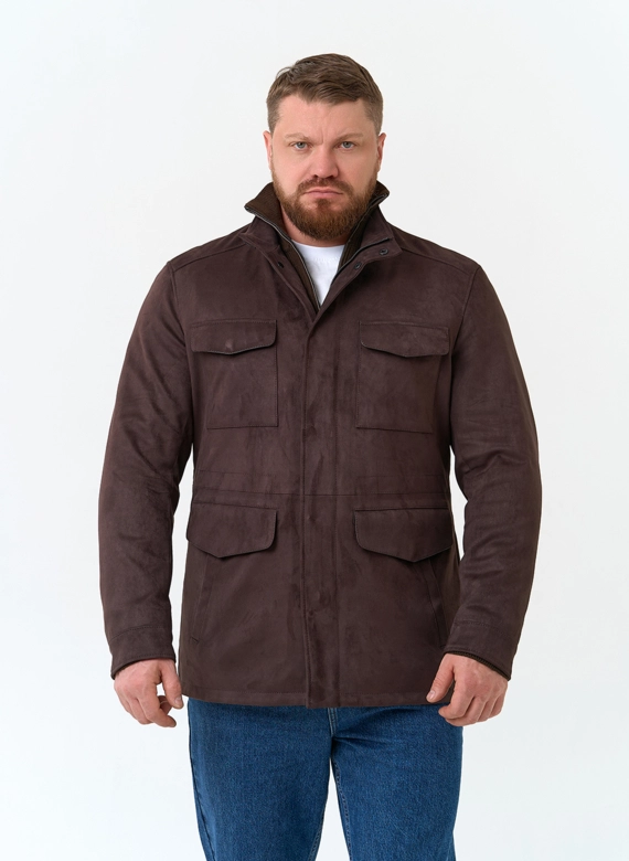 Мужская парка из эко замши фото