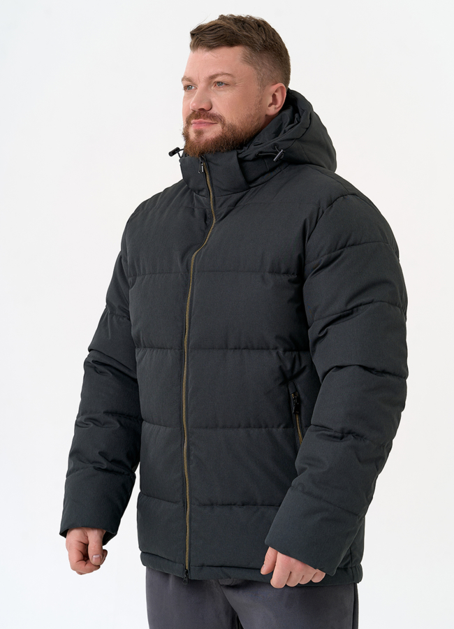 Мужской пуховик с капюшоном  модель № 31472 универмаг малина