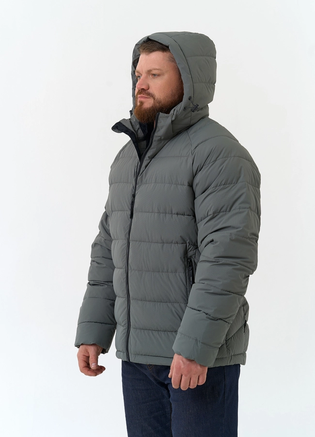 Мужской пуховик с капюшоном  модель № 34060 универмаг малина фото