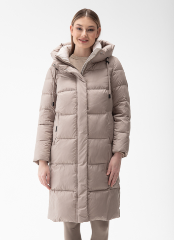 Женский пуховик с капюшоном 