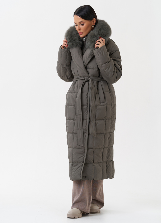 фото Женский пуховик с английским воротником модель № 28868