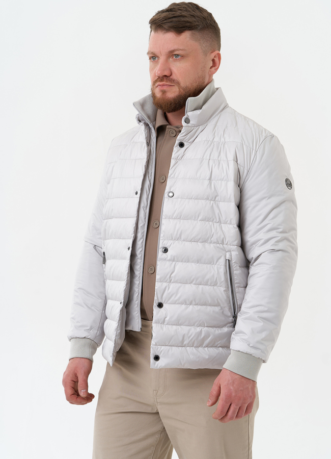 Мужская куртка серого цвета модель № 30210 универмаг малина