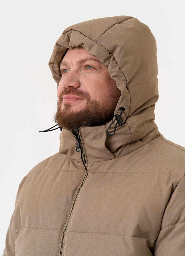 Мужской пуховик с капюшоном  модель № 31473 универмаг малина