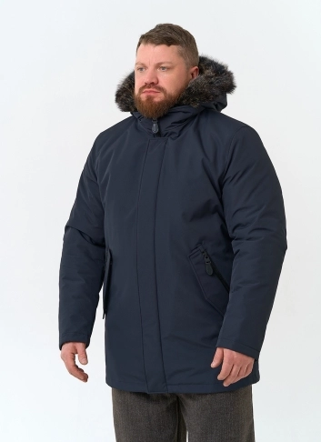 Парка мужская на мехе из волка фото