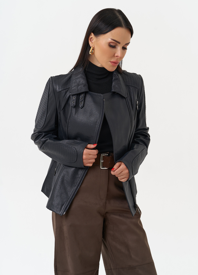 Куртка косуха из натуральной кожи модель № 10636 универмаг малина