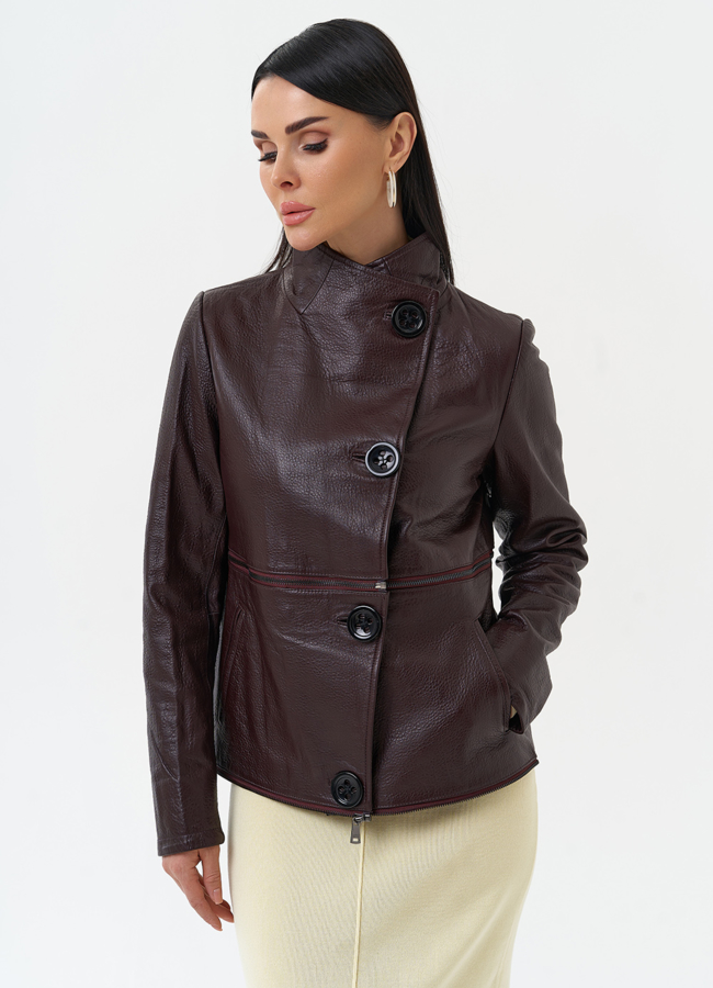 Плащ трансформер из натуральной кожи модель № 30163 универмаг малина