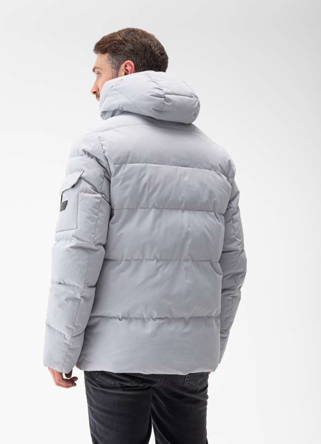 Мужской пуховик с капюшоном  модель № 27996 в рассрочку